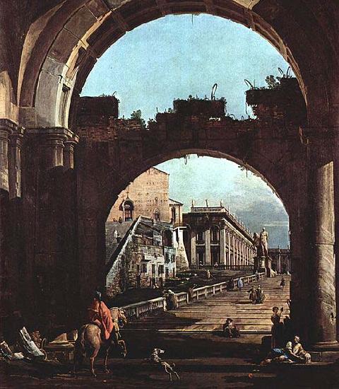 Bernardo Bellotto Capriccio Romano, Capitol